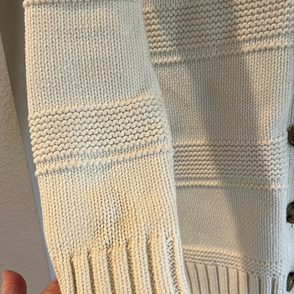 AG Jeans Adriano Goldschmied Women's Button Cardigan Sweater, Cream, Small - Picture 6 of 7